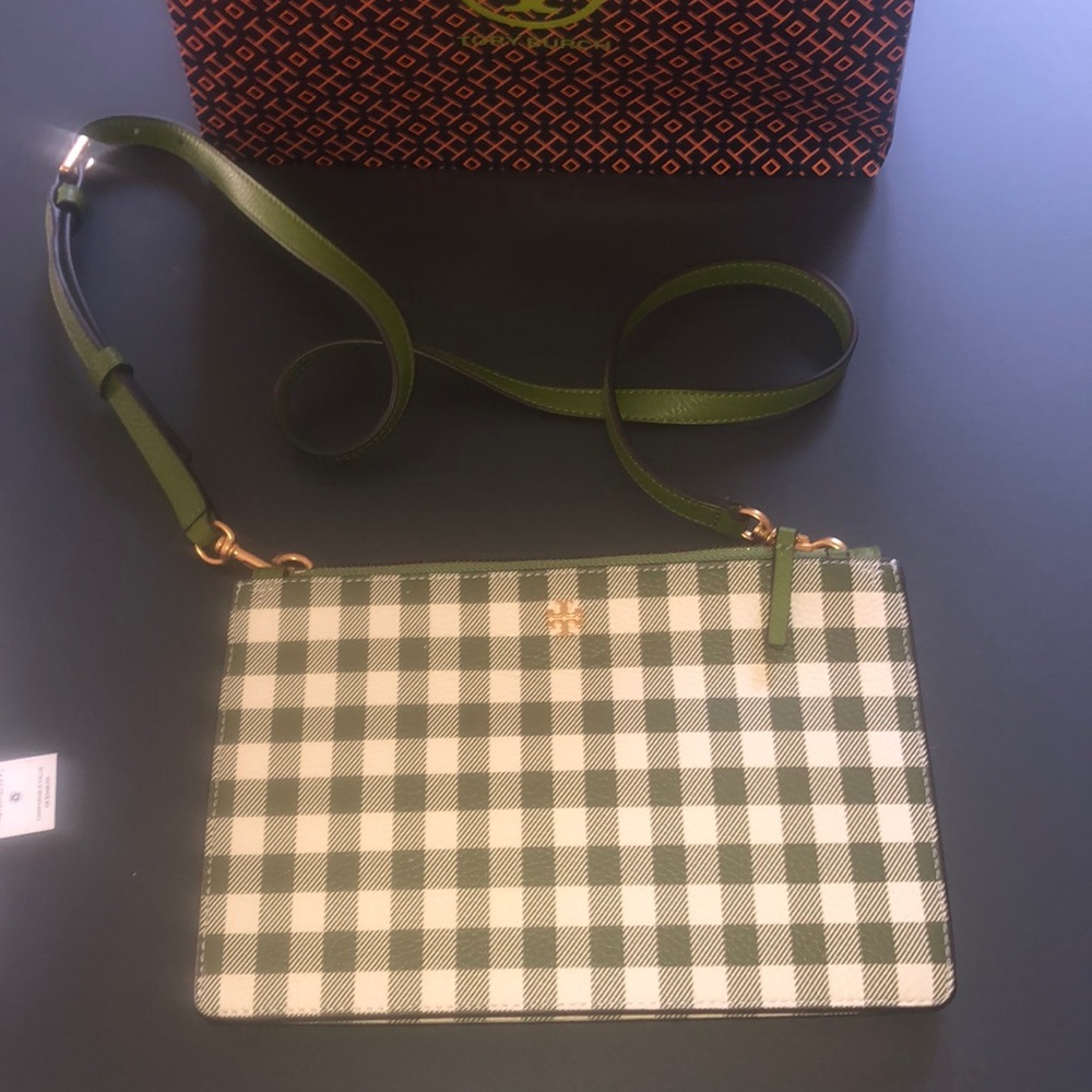 Tory Burch Blake Printed Double Zip Slim Crossbody. NWT